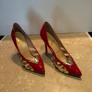 Vintage Christian Louboutin Red Patent pumps